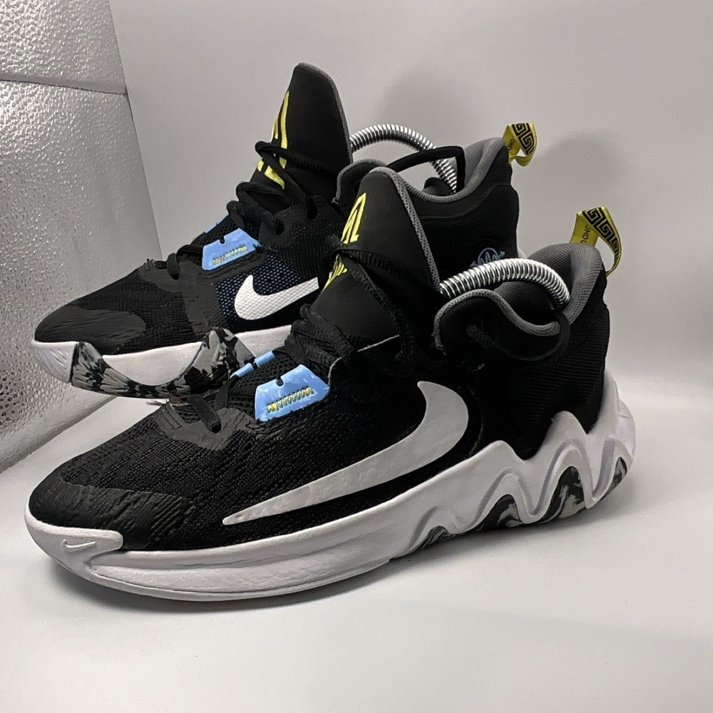 Nike Giannis Immortality 2 Sneakers Black White Blue Boys US 6Y DQ1943-001 - Picture 2 of 11